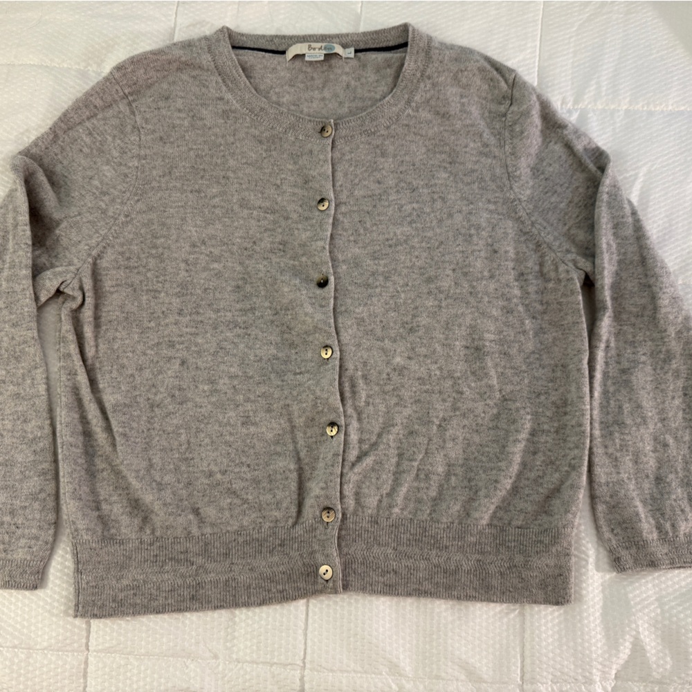 Boden Gray Cashmere Women's Cardigan Sweater